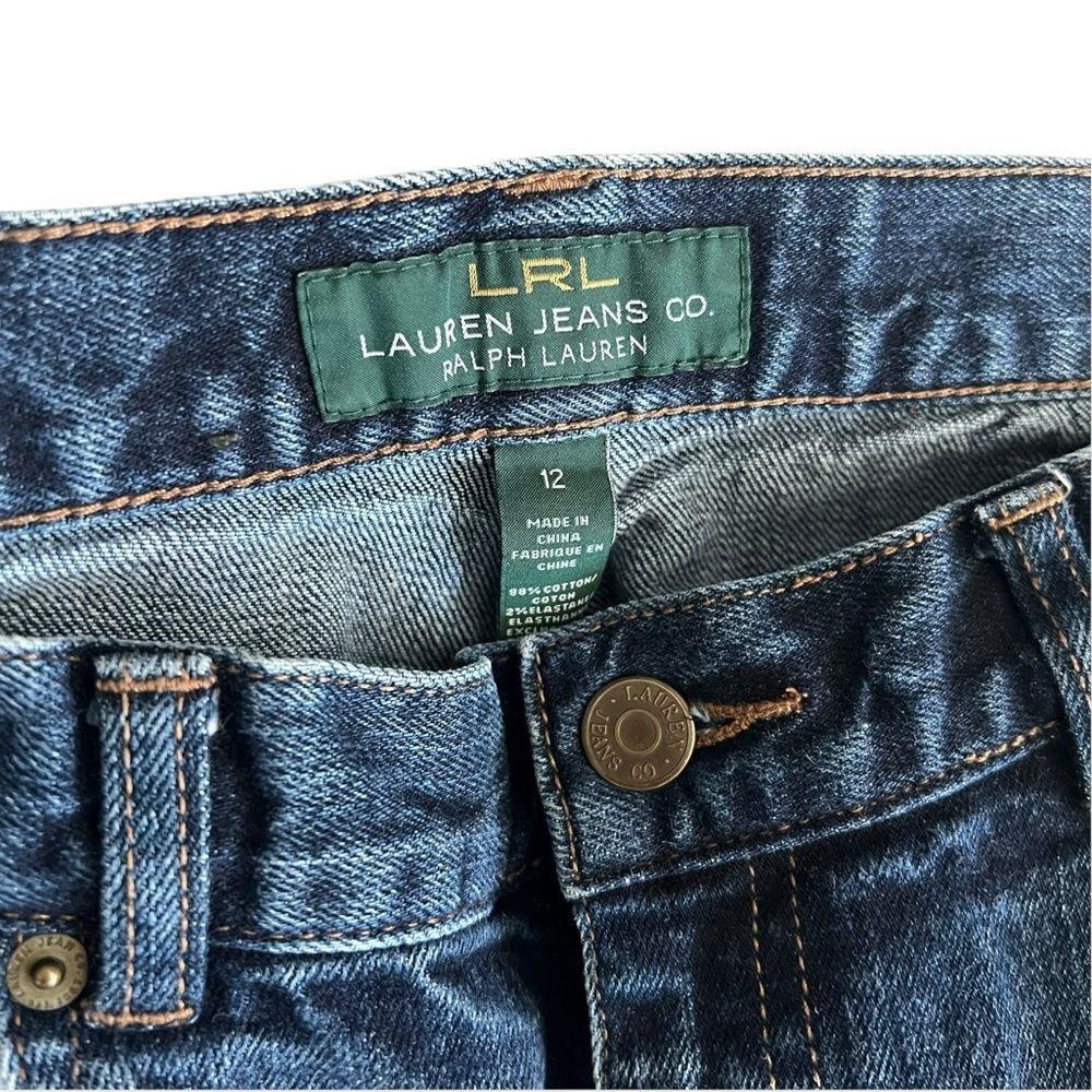 Lauren Ralph Lauren Straight Leg Jeans, Blue Denim Size 12 - Picture 7 of 8